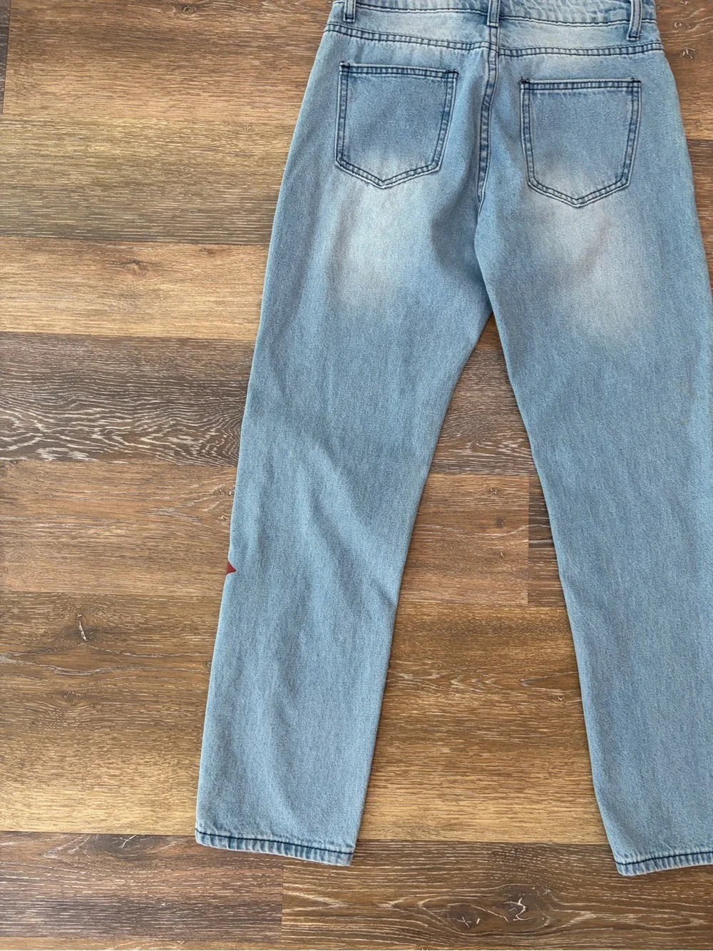 Misslook Painted Floral light distressed Jeans Size S
